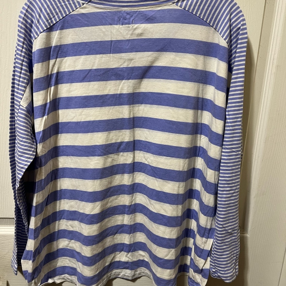 Aerie Lavender and Cream Striped Top - Picture 2 of 7